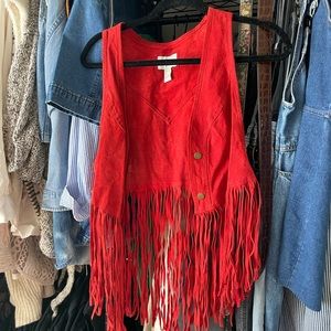 Western fringe vest